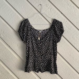NWT Black & White Top